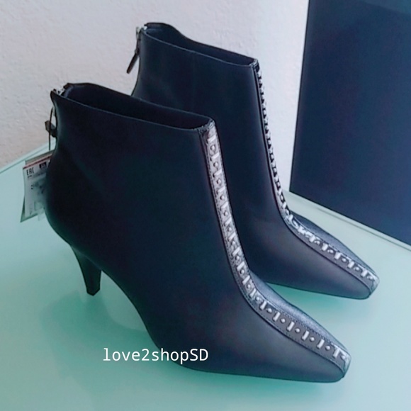 Zara high heel leather ankle booties black - Picture 8 of 11